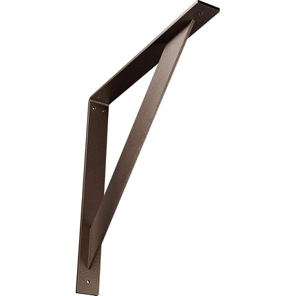Ekena Millwork BKTM02X18X18TRHDB Steel Bracket Traditional, 2"W x 18"D x 18"H, Hammered Dark Bronze