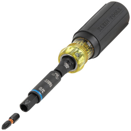 Klein Tools 32528HD KNECT 10-in-1 Impact-Rated Driver, Multi-Bit Screwdriver/Nut Driver with Deep-Well Flip Socket Sizes for Plumbing and HVAC