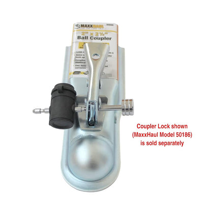 MaxxHaul 70009 Straight Tongue Trailer Coupler 2-1/2" Channel, 2" Ball, 3,500 lbs