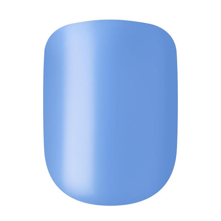 imPRESS KISS Color Press-On Nails, Nail Kit, PureFit Technology, Short Length, “Baby Why So Blue”, Polish-Free Solid Color Manicure, Includes Prep Pad, Mini Nail File, Cuticle Stick, and 30 Fake Nails Baby Why So Blue 33 Piece Set