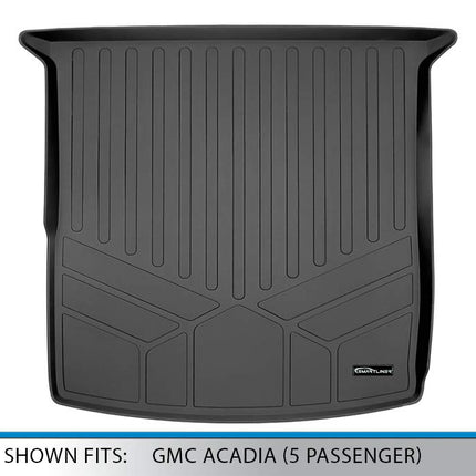 SMARTLINER Alfombrilla de goma negra para maletero, para todo tipo de clima, a medida, para GMC Acadia 2017-2020, solo modelos de 5 pasajeros
