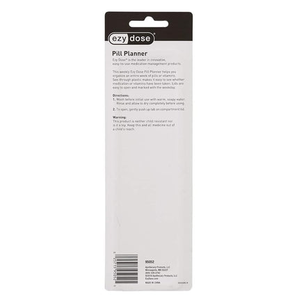 EZY DOSE Semainier (7 jours) Pilulier, Organisateur de médicaments, Boîte de rangement pour vitamines, Pratique et facile à utiliser, Compartiments extra-larges, Idéal pour les voyages, Vert, Sans BPA