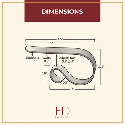 The Original MantleClip - 4 pack - Silver by Haute Decor