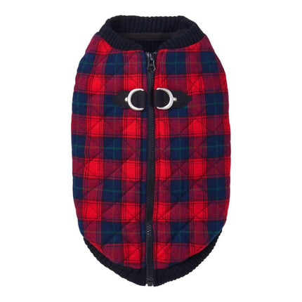 Gilet de mode Gooby à carreaux, rouge, moyen