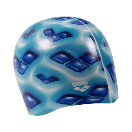 Arena, Swimming Cap HD Unisex Elastic Silicone Adult Training Water Sports Fitness Swimming Accessories Chlorine Protection Pool Hair Protection Foam Blue China One Size