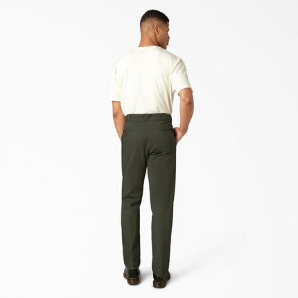 Dickies Pantalón de trabajo de sarga 874 original para hombre, verde, 34W x 32L
