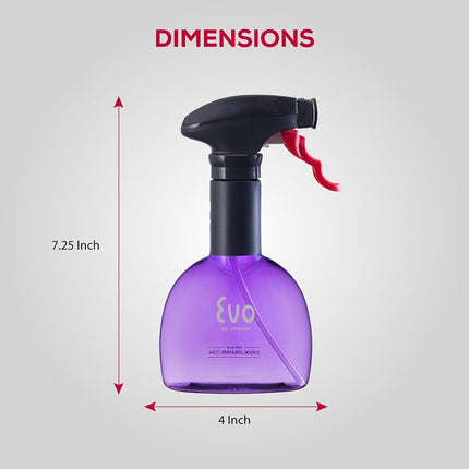 Mini pulvérisateurs d'huile Evo, sans aérosol, pour huiles d'olive, de cuisson et vinaigres, violet, capacité de 236 ml, lot de 2