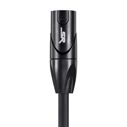Monoprice Stage Right Series Professional XLR Male to XLR Female - 15ft - Black - Gold Plated | 16AWG Stranded Copper Wire Conductors [Microphone & Interconnect]