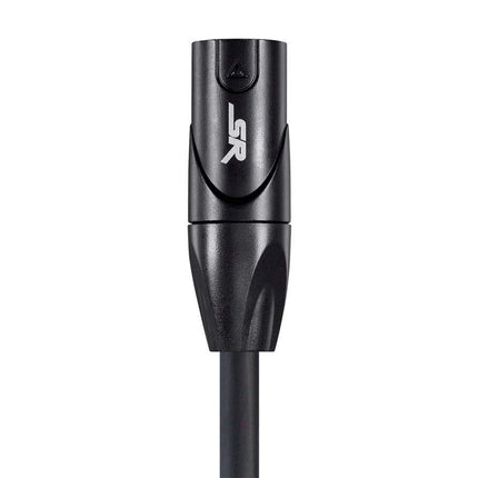 Monoprice Stage Right Series Professional XLR Male to XLR Female - 15ft - Black - Gold Plated | 16AWG Stranded Copper Wire Conductors [Microphone & Interconnect]