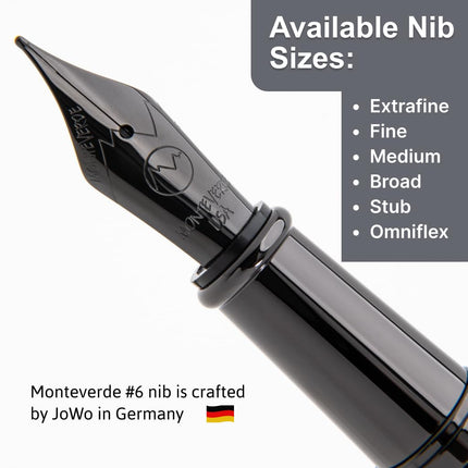 Monteverde MV29864 Impressa Suitable for Right or Left-Handed Fountain Pen Black