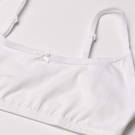 The Children's Place Girls Basic Bra, White Single, 10-12