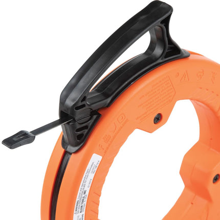 Klein Tools 56335 Flat Steel Electrical Fish Tape, 25-Foot 1/4-Inch Wide Spring