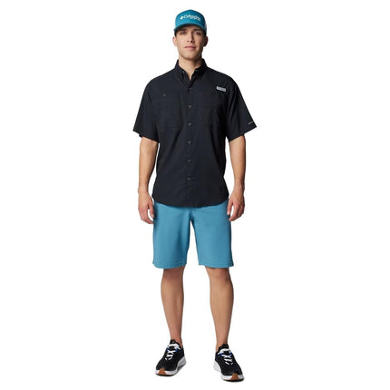 Columbia Men's PFG Tamiami II UPF 40 Short Sleeve Fishing Shirt, Gulf Stream, 3X Tall