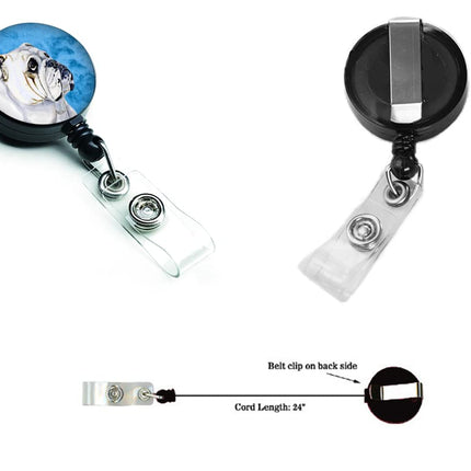 Caroline's Treasures Blue Bulldog English Retractable Badge Reel, Multicolor (LH9364BUBR)