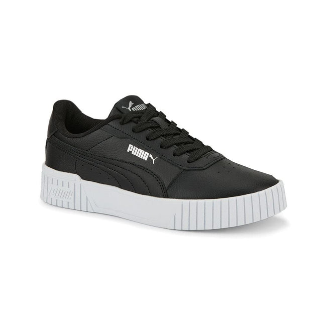 PUMA Zapatillas Carina 2.0 con cierre alternativo para niños unisex, negro-puma Black-puma Silver, 6 Big Kid