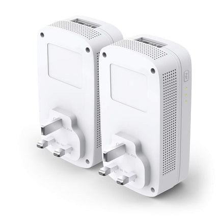 TP-Link (TL-PA9020P KIT) AV2000 GB Powerline Adapter Kit, AC Pass Through, 2 Ports