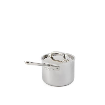 Martha by Martha Stewart 2-Quart Triply Stainless Steel Saucepan w/Lid