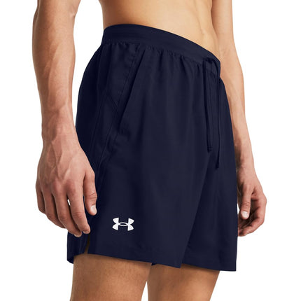 Under Armour Men's Launch Run 7 Inch Unlined Shorts, (411) Midnight Navy/Midnight Navy/White, Large