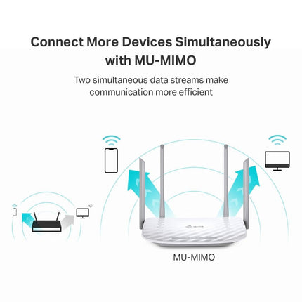 Routeur Wi-Fi TP-Link AC1200 (Archer A54) - Routeur Internet sans fil double bande, 4 ports Fast Ethernet 10/100 Mbps, prend en charge le Wi-Fi invité, le mode point d'accès, IPv6 et le contrôle parental