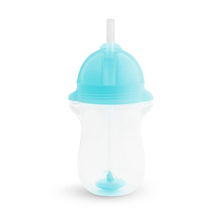 Munchkin Click Lock Any Angle Weighted Straw Cup, 10 Ounce, 2 Count, Blue/Green