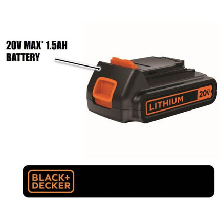 BLACK+DECKER LBXR20 Decker 20V Lithium Battery, Compatible with Black & Decker