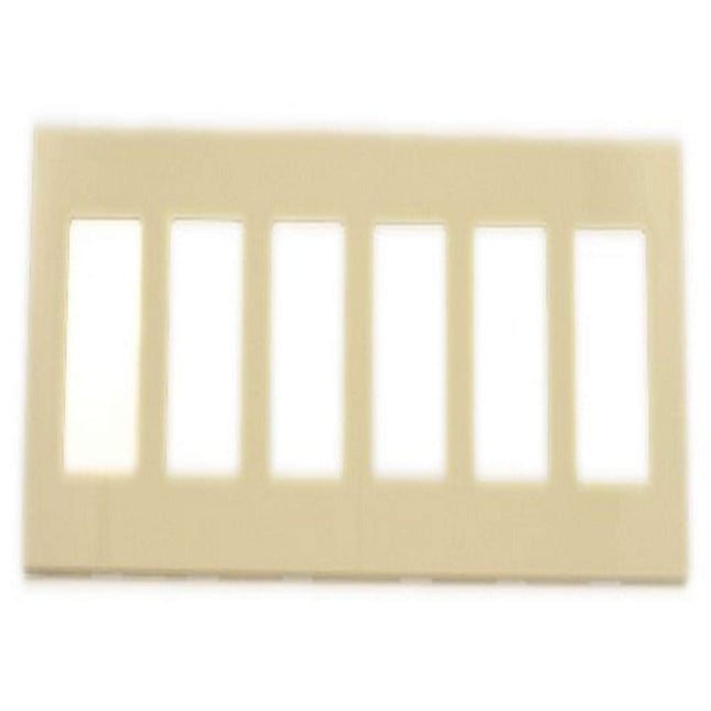 Leviton 80326-SI 6-Gang Decora Plus Wallplate Scre