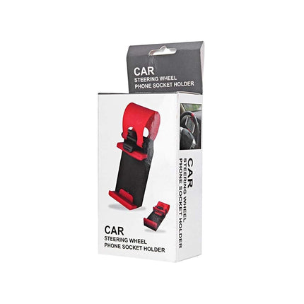 Reiko Car Steering Wheel Phone Mount - Retail Packaging - Gray