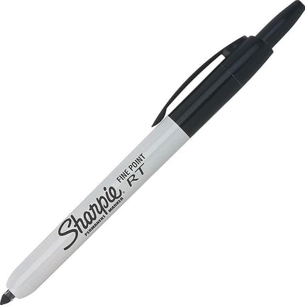 Sharpie Retractable Permanent Markers, Fine Point, Black, 12 Count