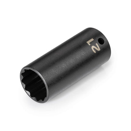 TEKTON 3/8 Inch Drive x 21 mm Deep 12-Point Impact