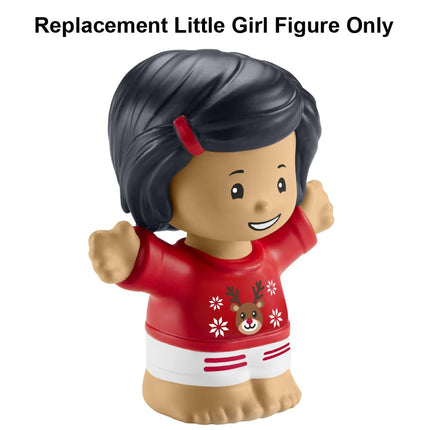Replacement Part for Fisher-Price Little-People Advent Calendar Christmas Playset - HGP72 ~ Replacement Little Girl Figure Wearing Red and White Reindeer Outfit ~ Works Great with Many Sets!