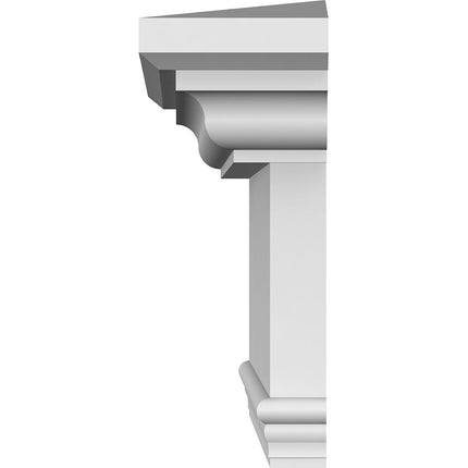 Ekena Millwork CRH07X27 27-Inch Bottom Width x 30 1/2-Inch Top Width x 7 1/4-Inch H x 1-Inch P Crosshead with Trim