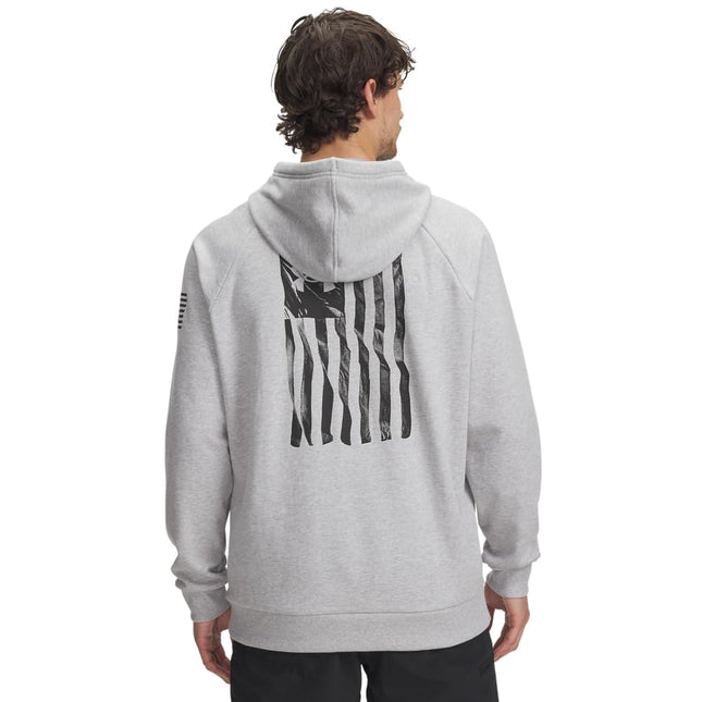 Under Armour Men's Freedom Flag Hoodie, (035) Steel Medium Heather / / Black, Small Tall