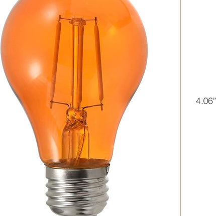 SYLVANIA LED Orange Glass Filament A19 Light Bulb, Efficient 4.5W, 40W Equivalent, Dimmable, E26 Medium Base - 1 Pack (40301)