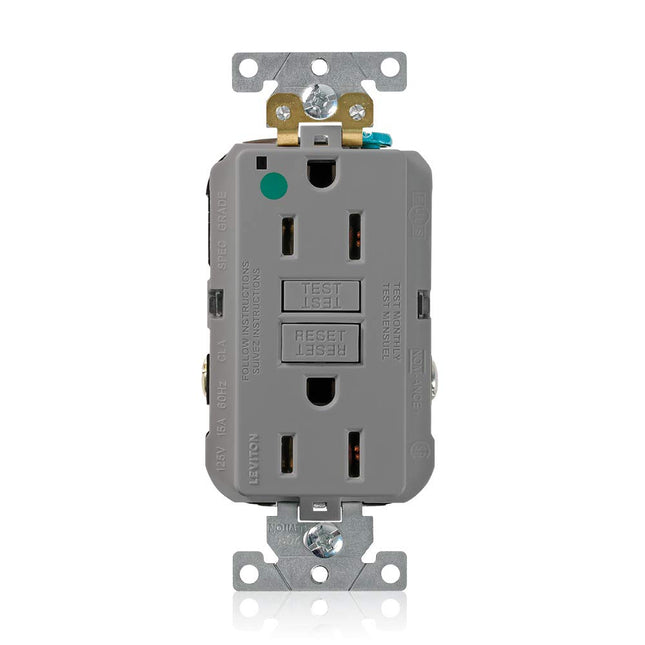 Leviton GFNT1-HGG 15A-125V Extra-Heavy Duty Hospit