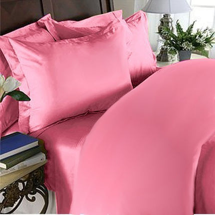Juego de sábanas de 4 piezas Elegant Comfort de calidad egipcia supersuaves sin arrugas, Full, Rosa claro