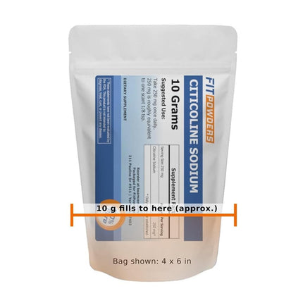 FitPowders Citicoline Powder, Pure CDP Choline with Scoop (10 Grams)