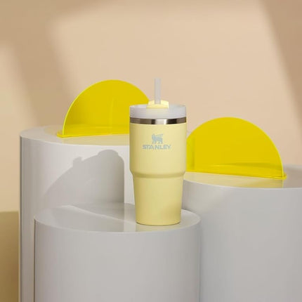STANLEY Quencher H2.0 FlowState Vaso con aislamiento al vacío de acero inoxidable con tapa y pajita para agua, té helado o café, batidos y más, pomelo, 20 oz