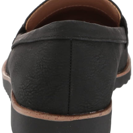 LifeStride Women's Zee Loafer, Black-dm, 6.5 Wide