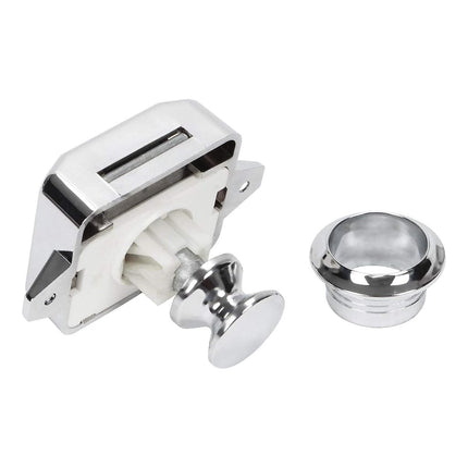 OCGIG 10 PCS Push Button Cabinet Door Catch Lock Caravan Motorhome Camper Latch Cupboard Knob for Car.Auto,Home