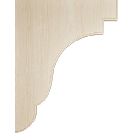 Ekena BKTW02X09X11BERW 1 3/4" W x 8 1/2" D x 11" H Bedford Bracket, Rubberwood, Rubber Wood