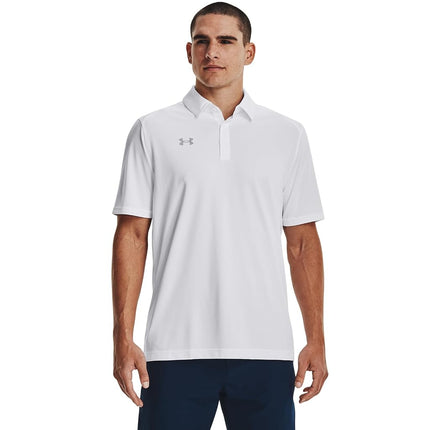Under Armour - Mens Tech Team Polo, Color White (100), Size: 4X-Large