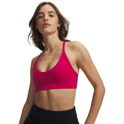 Under Armour Womens Movement Bralette, (681) Shaded Fuchsia / / Metallic Silver, M
