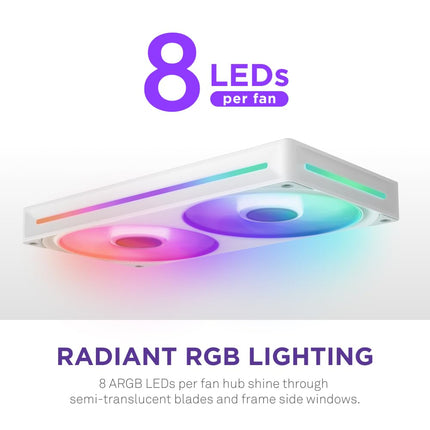 NZXT F240 RGB Core - 240mm Single-Frame RGB Fan Unit - White