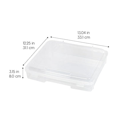 IRIS USA Board Game Storage |Made in USA| Thick Craft Case (2-Pack) - Clear