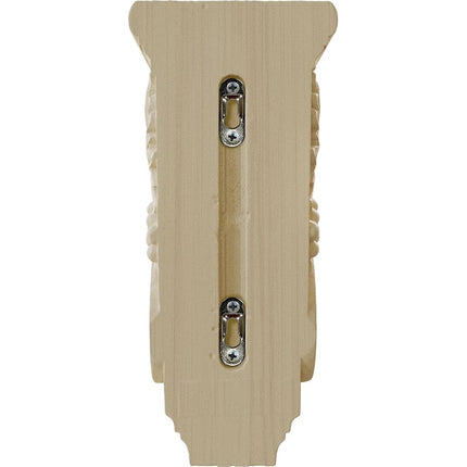 Ekena COR04X05X10GRLW 4 W x 5 1/2" D x 10 7/8" H Medium Grape Bunches Corbel, Lindenwood, Linden Wood