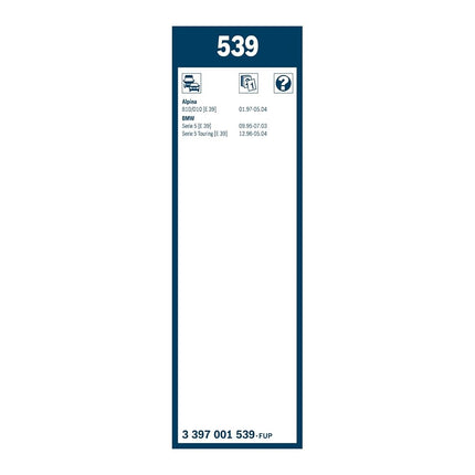 Bosch SP26/22B Wiper Blades, Pair, 3397001539