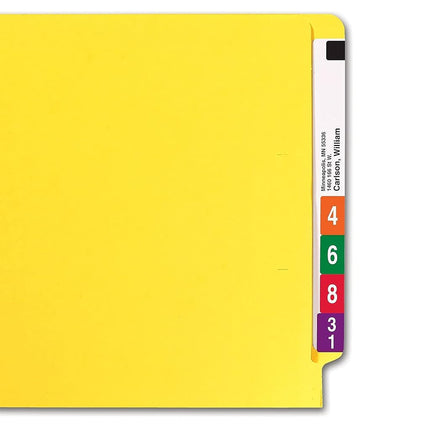 Smead End Tab Folder, Letter, Straight, 11 Point, Yellow, 100 Per Box (25910)
