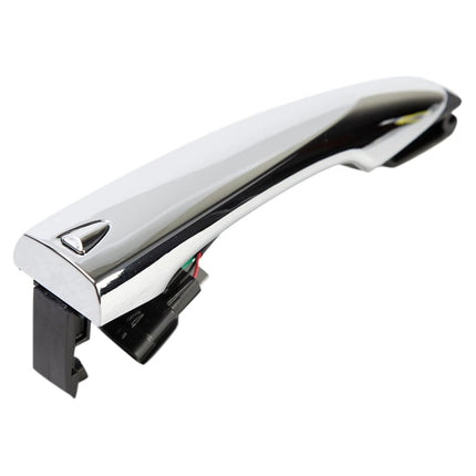 TRQ Front Left Exterior Door Handle Chrome Drivers Side Compatible with 2015-2019 Nissan Murano 2014-2017 Rogue