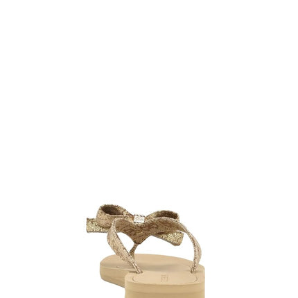 GUESS Women's Tuta Flip-Flop, Gold 710, 6.5 UK