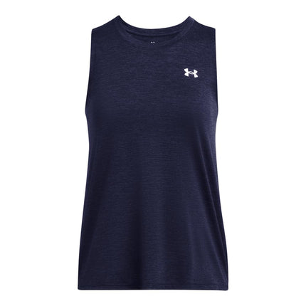 Under Armour Camiseta de tirantes Tech Twist para mujer, (410) Midnight Navy / / White, X-Large